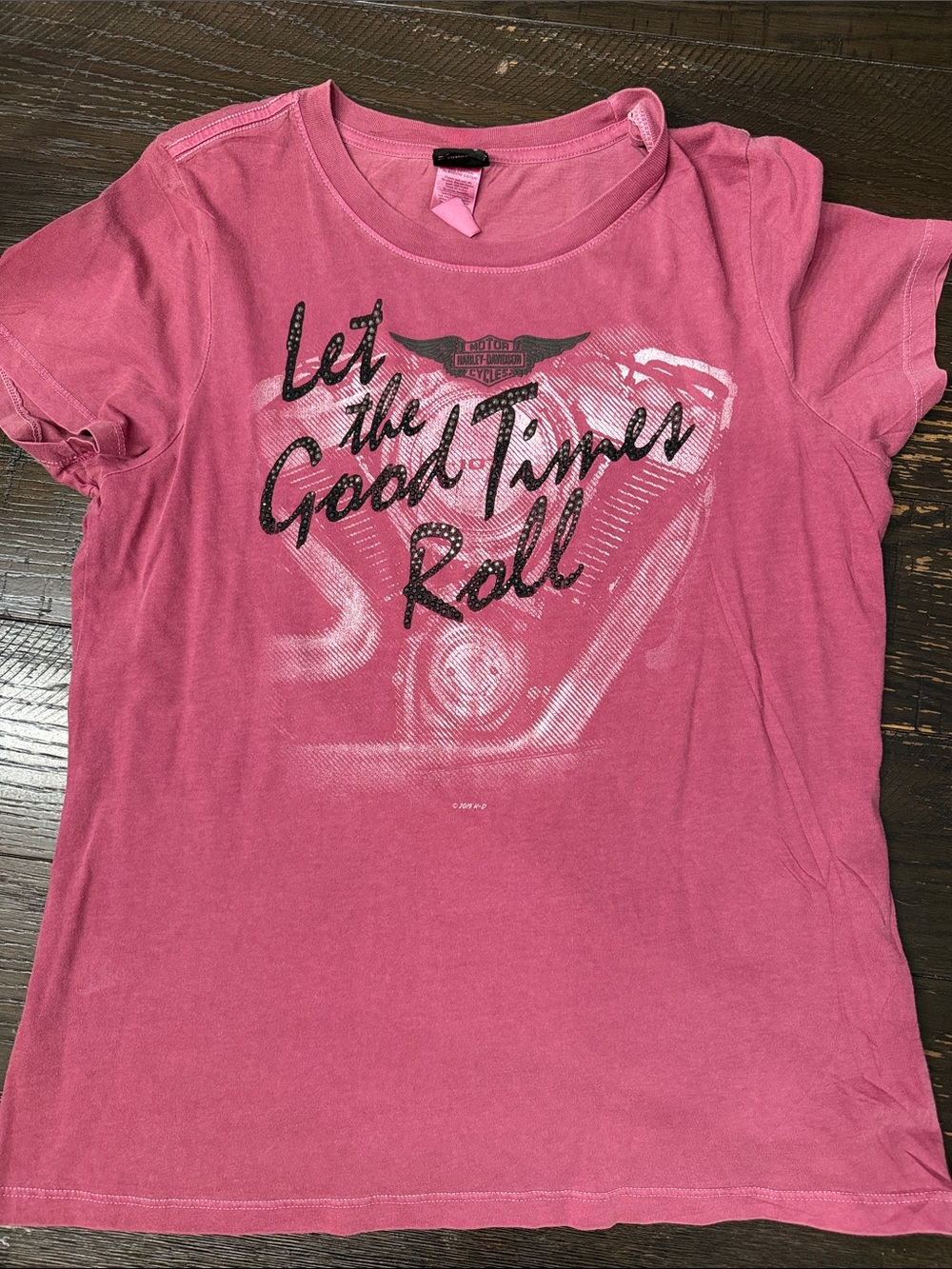 Harley-Davidson Pink "Let the Good Times Roll" Short Sleeve Tee
